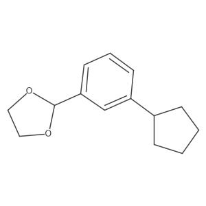 1,3-Dioxolane, 2-(3-cyclopentylphenyl)- Structure