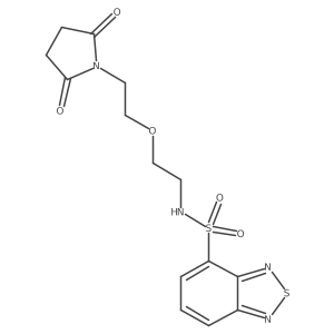 N-(2-(2-(2,5-dioxopyrrolidin-1-yl)ethoxy)ethyl)benzo[c][1,2,5]thiadiazole-4-sulfonamide结构式