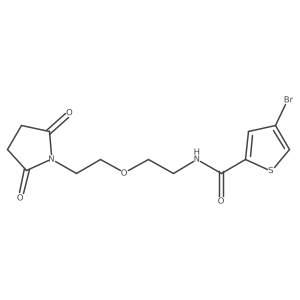 4-bromo-N-(2-(2-(2,5-dioxopyrrolidin-1-yl)ethoxy)ethyl)thiophene-2-carboxamide结构式