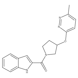 (1H-indol-2-yl)(3-((6-methylpyridazin-3-yl)oxy)pyrrolidin-1-yl)methanone结构式