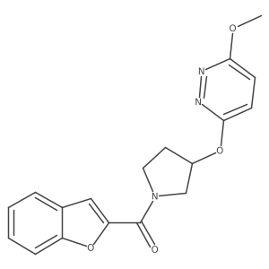 Benzofuran-2-yl(3-((6-methoxypyridazin-3-yl)oxy)pyrrolidin-1-yl)methanone Structure