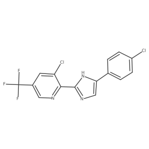 3-chloro-2-[5-(4-chlorophenyl)-1H-imidazol-2-yl]-5-(trifluoromethyl)pyridine Structure