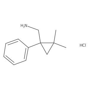 (2,2-Dimethyl-1-phenylcyclopropyl)methanamine hydrochloride Structure