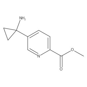 Methyl 5-(1-aminocyclopropyl)picolinate结构式