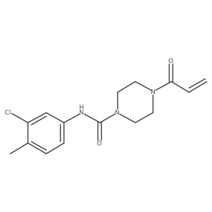 N-(3-chloro-4-methylphenyl)-4-(prop-2-enoyl)piperazine-1-carboxamide Structure