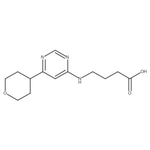 4-{[6-(Oxan-4-yl)pyrimidin-4-yl]amino}butanoic acid Structure