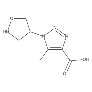 5-methyl-1-[(4S)-1,2-oxazolidin-4-yl]-1H-1,2,3-triazole-4-carboxylic acid结构式