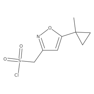 [5-(1-Methylcyclopropyl)-1,2-oxazol-3-yl]methanesulfonyl chloride结构式