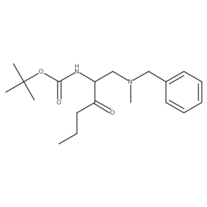 tert-butyl N-{1-[benzyl(methyl)amino]-3-oxohexan-2-yl}carbamate Structure