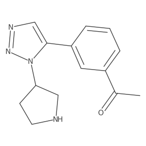 1-{3-[1-(pyrrolidin-3-yl)-1H-1,2,3-triazol-5-yl]phenyl}ethan-1-one结构式
