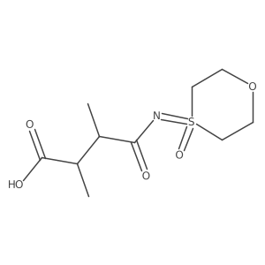 2,3-Dimethyl-3-[(4-oxo-1,4lambda6-oxathian-4-ylidene)carbamoyl]propanoic acid Structure