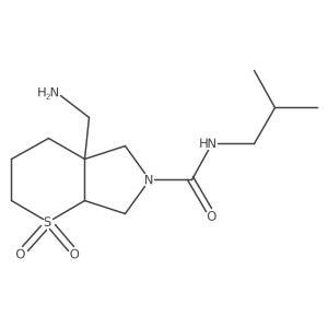 4a-(aminomethyl)-N-(2-methylpropyl)-1,1-dioxo-octahydro-1lambda6-thiopyrano[2,3-c]pyrrole-6-carboxamide Structure