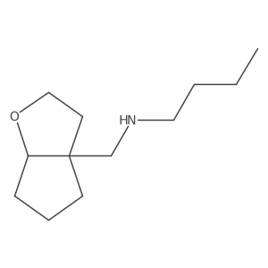 rac-{[(3aR,6aR)-hexahydro-2H-cyclopenta[b]furan-3a-yl]methyl}(butyl)amine Structure