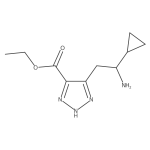 ethyl 5-(2-amino-2-cyclopropylethyl)-1H-1,2,3-triazole-4-carboxylate Structure