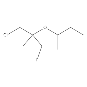 2-[(1-Chloro-3-iodo-2-methylpropan-2-yl)oxy]butane Structure