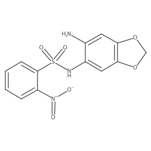 N-(6-amino-1,3-dioxaindan-5-yl)-2-nitrobenzene-1-sulfonamide Structure