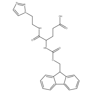 4-({[(9H-fluoren-9-yl)methoxy]carbonyl}amino)-4-{[2-(1H-1,2,3-triazol-1-yl)ethyl]carbamoyl}butanoic acid结构式