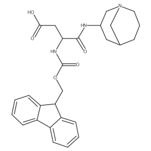 3-({1-azabicyclo[3.3.1]nonan-3-yl}carbamoyl)-3-({[(9H-fluoren-9-yl)methoxy]carbonyl}amino)propanoic acid结构式