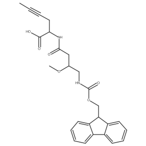 2-[4-({[(9H-fluoren-9-yl)methoxy]carbonyl}amino)-3-methoxybutanamido]hex-4-ynoic acid结构式