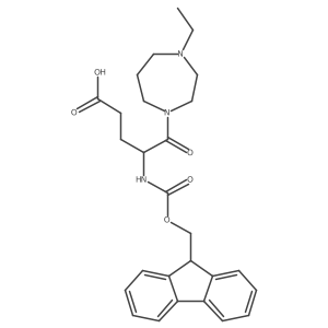 5-(4-ethyl-1,4-diazepan-1-yl)-4-({[(9H-fluoren-9-yl)methoxy]carbonyl}amino)-5-oxopentanoic acid结构式