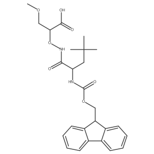 2-{[2-({[(9H-fluoren-9-yl)methoxy]carbonyl}amino)-4,4-dimethylpentanamido]oxy}-3-methoxypropanoic acid结构式