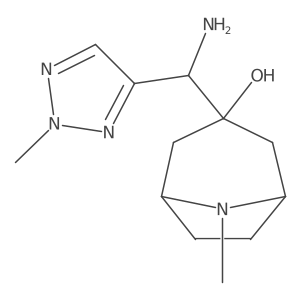 3-[amino(2-methyl-2H-1,2,3-triazol-4-yl)methyl]-8-methyl-8-azabicyclo[3.2.1]octan-3-ol结构式
