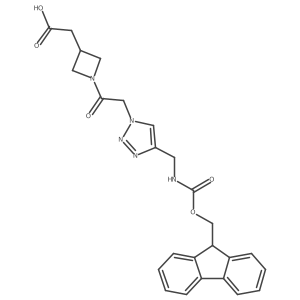2-[1-(2-{4-[({[(9H-fluoren-9-yl)methoxy]carbonyl}amino)methyl]-1H-1,2,3-triazol-1-yl}acetyl)azetidin-3-yl]acetic acid Structure