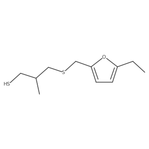 3-{[(5-Ethylfuran-2-yl)methyl]sulfanyl}-2-methylpropane-1-thiol结构式