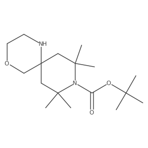 Tert-butyl 8,8,10,10-tetramethyl-4-oxa-1,9-diazaspiro[5.5]undecane-9-carboxylate Structure