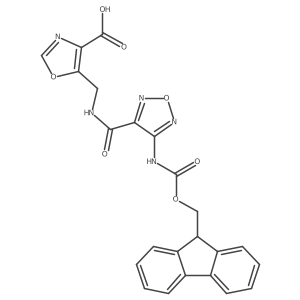 5-({[4-({[(9H-fluoren-9-yl)methoxy]carbonyl}amino)-1,2,5-oxadiazol-3-yl]formamido}methyl)-1,3-oxazole-4-carboxylic acid结构式