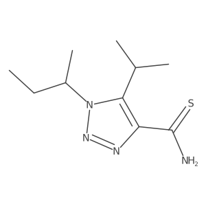 1-(butan-2-yl)-5-(propan-2-yl)-1H-1,2,3-triazole-4-carbothioamide结构式