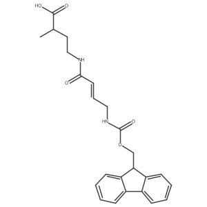 4-[4-({[(9H-fluoren-9-yl)methoxy]carbonyl}amino)but-2-enamido]-2-methylbutanoic acid结构式