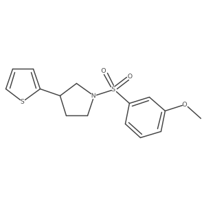 1-((3-Methoxyphenyl)sulfonyl)-3-(thiophen-2-yl)pyrrolidine Structure