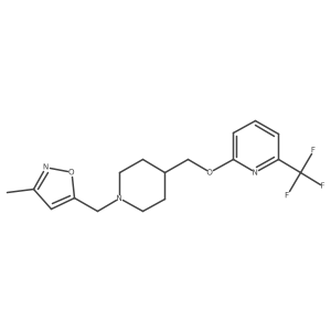 2-({1-[(3-Methyl-1,2-oxazol-5-yl)methyl]piperidin-4-yl}methoxy)-6-(trifluoromethyl)pyridine Structure