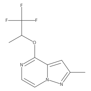 2-Methyl-4-[(1,1,1-trifluoropropan-2-yl)oxy]pyrazolo[1,5-a]pyrazine Structure