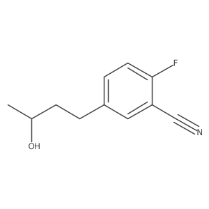 2-fluoro-5-[(3R)-3-hydroxybutyl]benzonitrile Structure