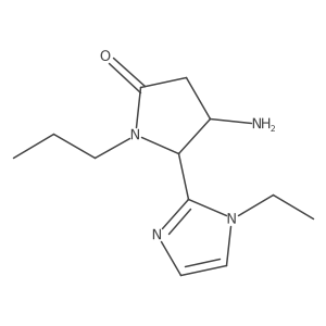 4-amino-5-(1-ethyl-1H-imidazol-2-yl)-1-propylpyrrolidin-2-one结构式