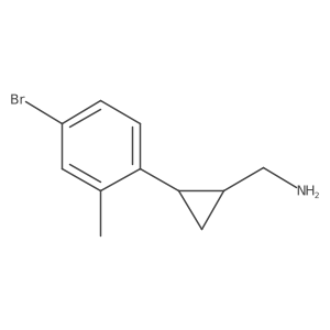 rac-[(1R,2R)-2-(4-bromo-2-methylphenyl)cyclopropyl]methanamine Structure