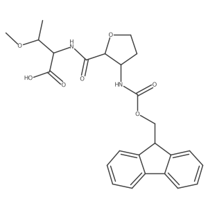 (2S,3R)-2-{[(2RS,3SR)-3-({[(9H-fluoren-9-yl)methoxy]carbonyl}amino)oxolan-2-yl]formamido}-3-methoxybutanoic acid结构式