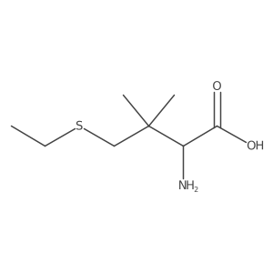 2-Amino-4-(ethylsulfanyl)-3,3-dimethylbutanoic acid结构式