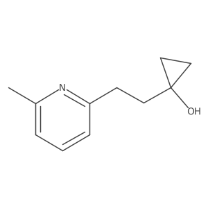 1-[2-(6-Methylpyridin-2-yl)ethyl]cyclopropan-1-ol结构式
