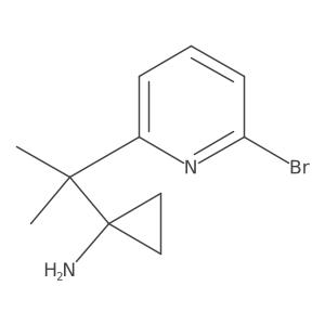 1-[2-(6-Bromopyridin-2-yl)propan-2-yl]cyclopropan-1-amine结构式