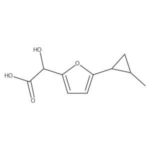 2-Hydroxy-2-[5-(2-methylcyclopropyl)furan-2-yl]acetic acid结构式