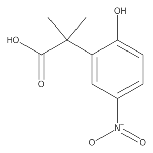2-(2-Hydroxy-5-nitrophenyl)-2-methylpropanoic acid Structure