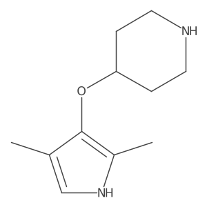 4-[(2,4-dimethyl-1H-pyrrol-3-yl)oxy]piperidine结构式
