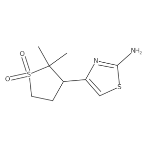 3-(2-Amino-1,3-thiazol-4-yl)-2,2-dimethyl-1lambda6-thiolane-1,1-dione Structure