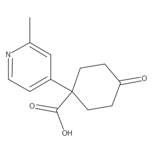 1-(2-Methylpyridin-4-yl)-4-oxocyclohexane-1-carboxylic acid结构式