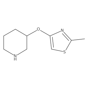 3-[(2-Methyl-1,3-thiazol-4-yl)oxy]piperidine结构式