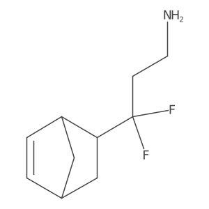3-{Bicyclo[2.2.1]hept-5-en-2-yl}-3,3-difluoropropan-1-amine Structure