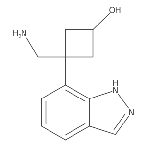 3-(aminomethyl)-3-(1H-indazol-7-yl)cyclobutan-1-ol结构式